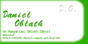 daniel oblath business card